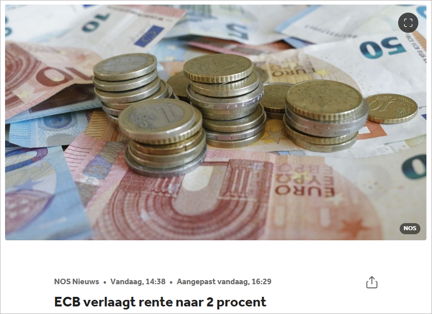 荷兰人惨了！欧洲央行又降息，物价和房价或进一步上涨…