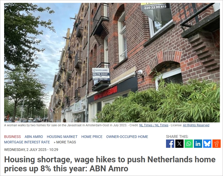 房价刹不住车！荷兰银行紧急上调预测，交易量增12.5%！