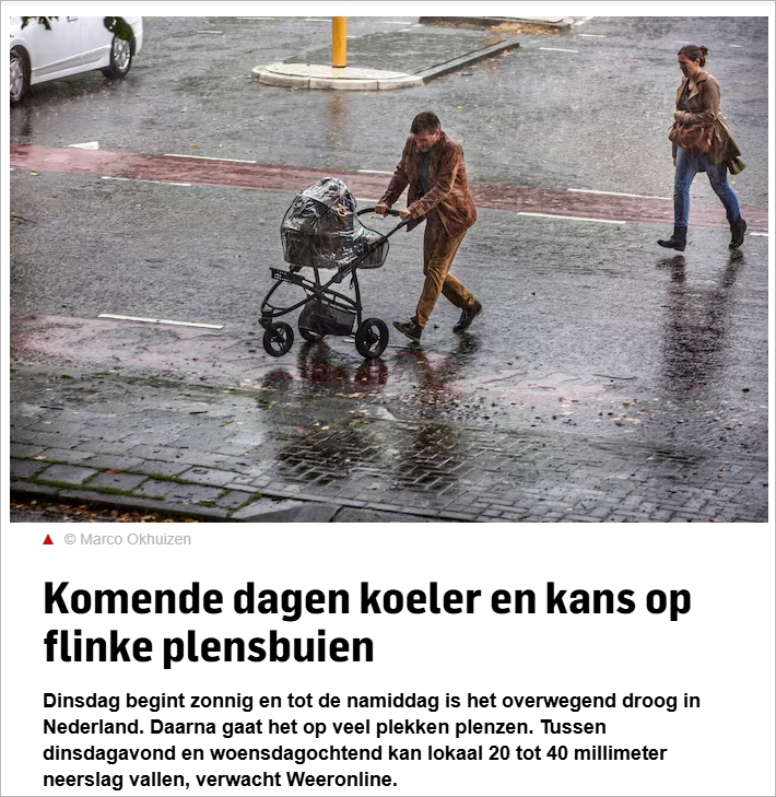 暴雨→晴天→桑拿天！荷兰这一周哪天适合出门，进来看→