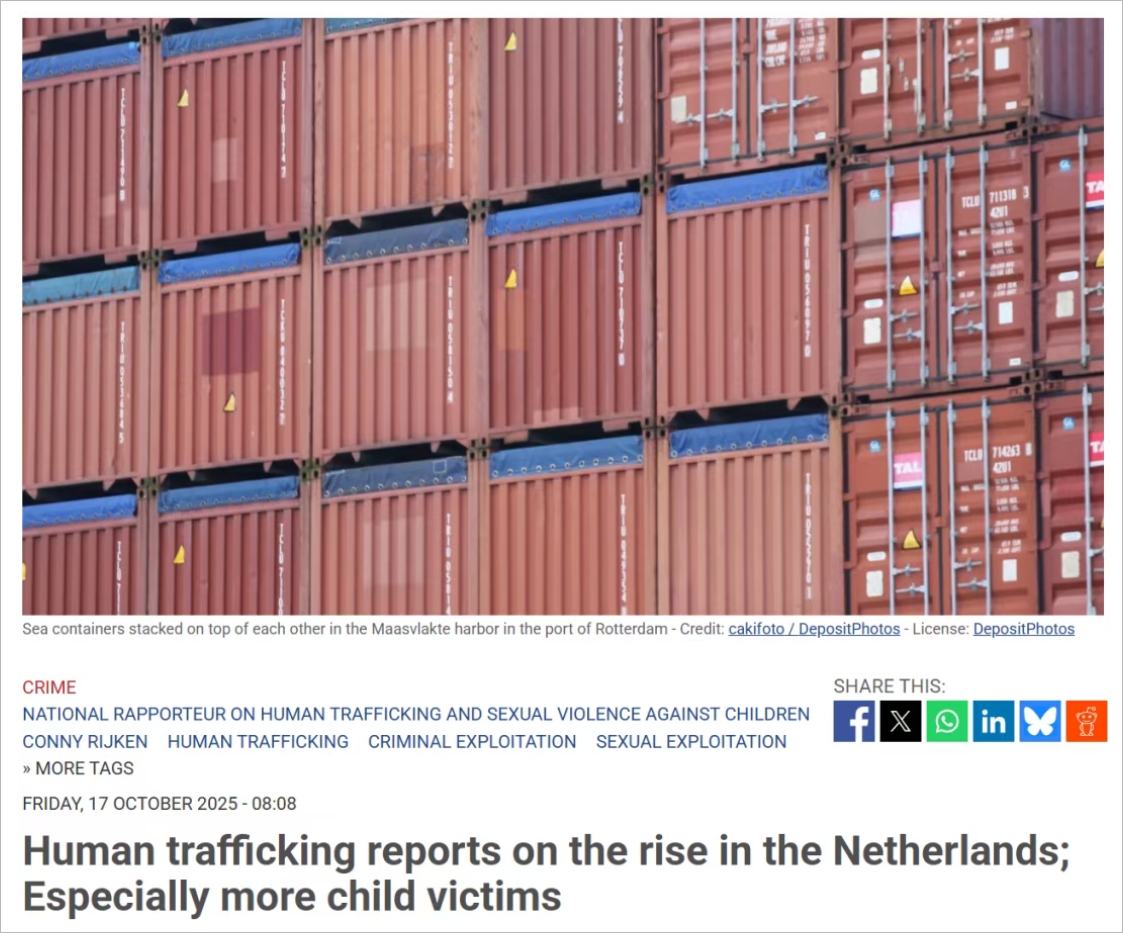 注意!人贩子盯上荷兰孩子?这类犯罪嫌疑人八成是本国青少年