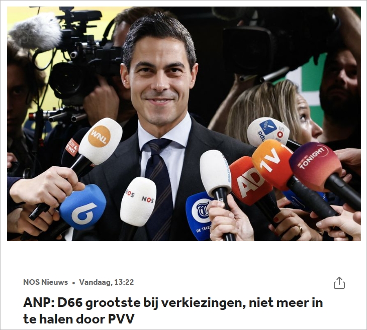 刚刚！D66党已经锁定胜局，Jetten或成荷兰最年轻首相