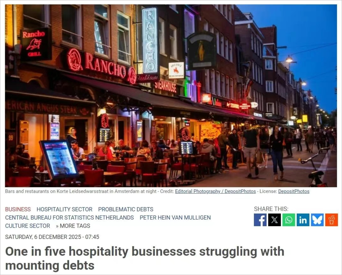 荷兰餐饮业越来越难？超三成企业表示不确定还能坚持多久…