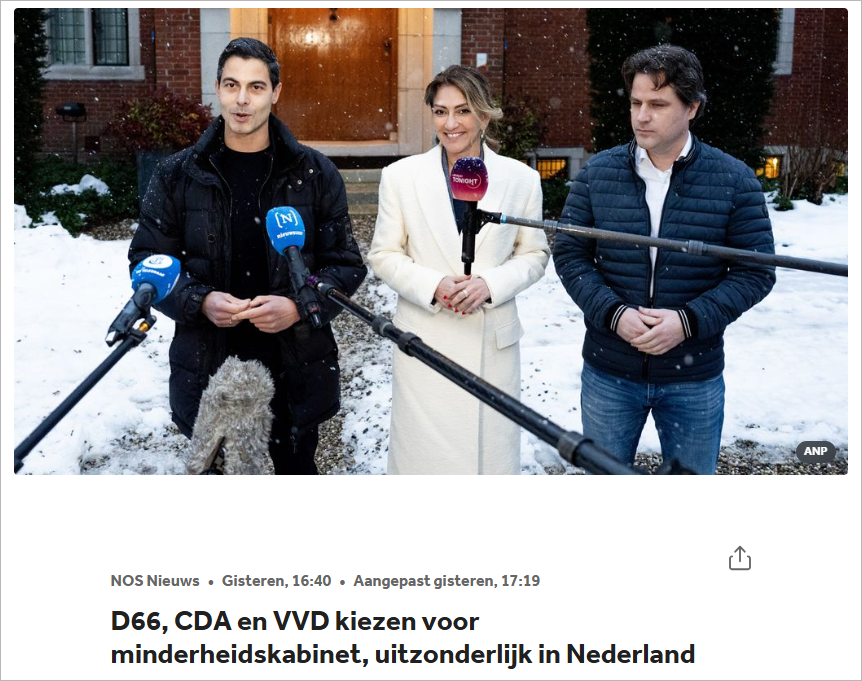 凑不齐人？荷兰新内阁确定走“少数派路线”，反对党直接开喷