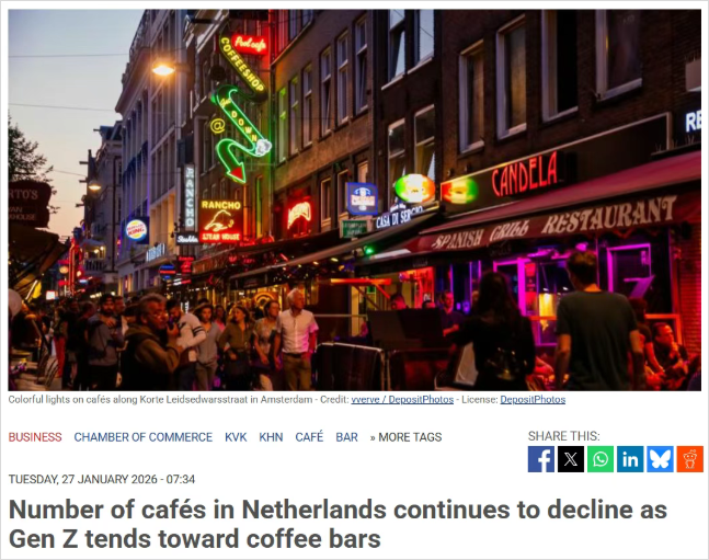 酒吧越来越少了，荷兰年轻人出门去哪里消费？