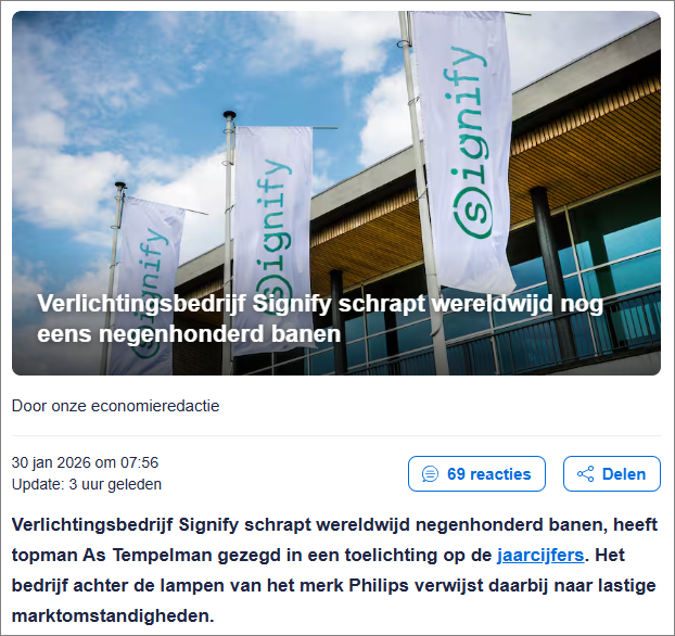 裁员900人、股价大跌！飞利浦Hue背后的荷兰照明巨头怎么了？