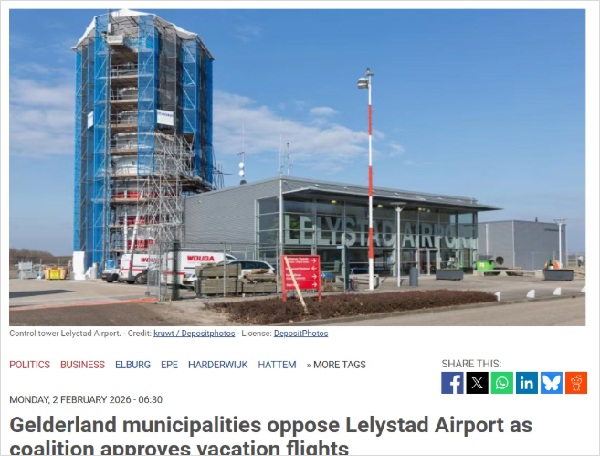 出行更便利！荷兰这一机场将开放民用，周边八个市政联名反对